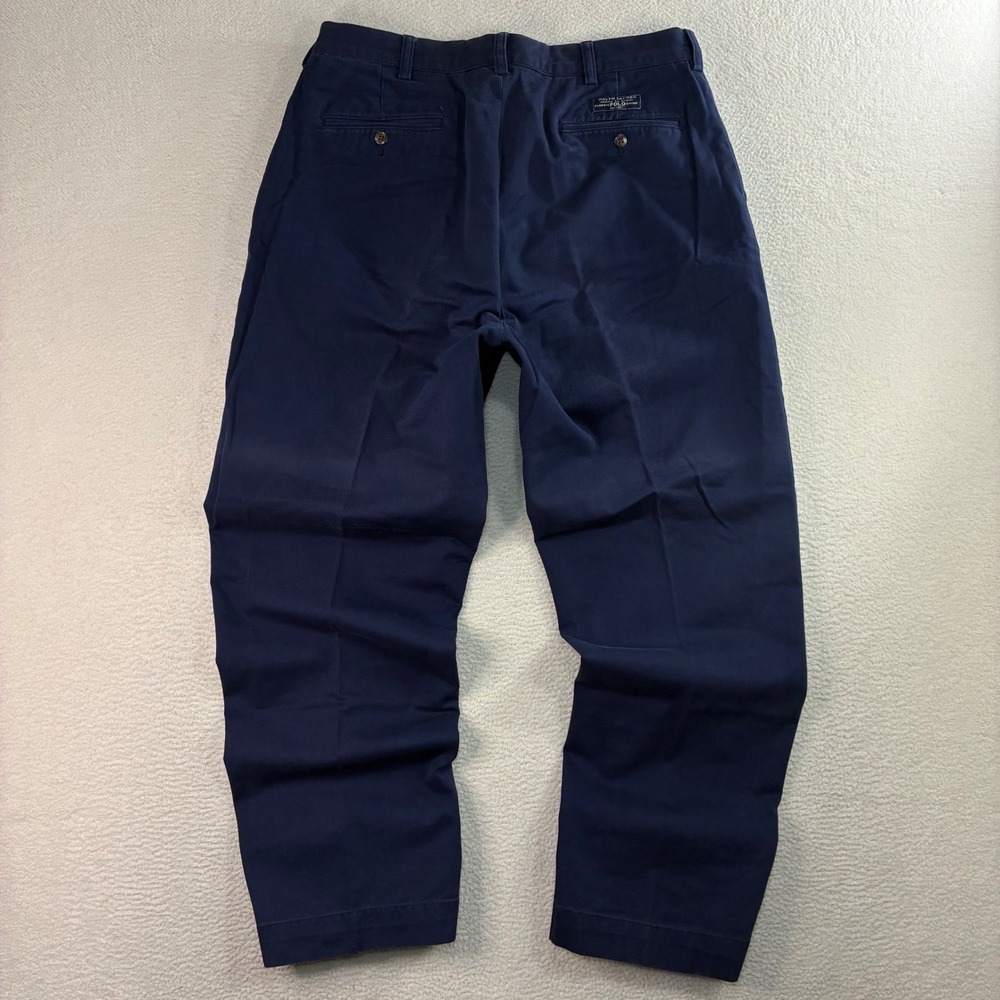 Polo Ralph Lauren Prospect Chino Pants Men 35x29 Blue Preppy Business Casual Y2K